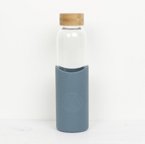 Glass Reusable Drinks Bottle (Blue)